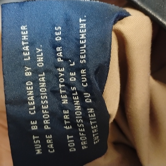 SOLD Dockers Black Lamb Leather Button Up Coat Jacket Mens Size Large - Picture 15 of 16